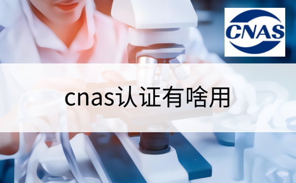 cnas认证有啥用